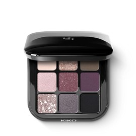 KIKO Milano Glamour Multi Finish Eyeshadow Palette 04 | Palette with 9 Eyeshadows with Various Finishes