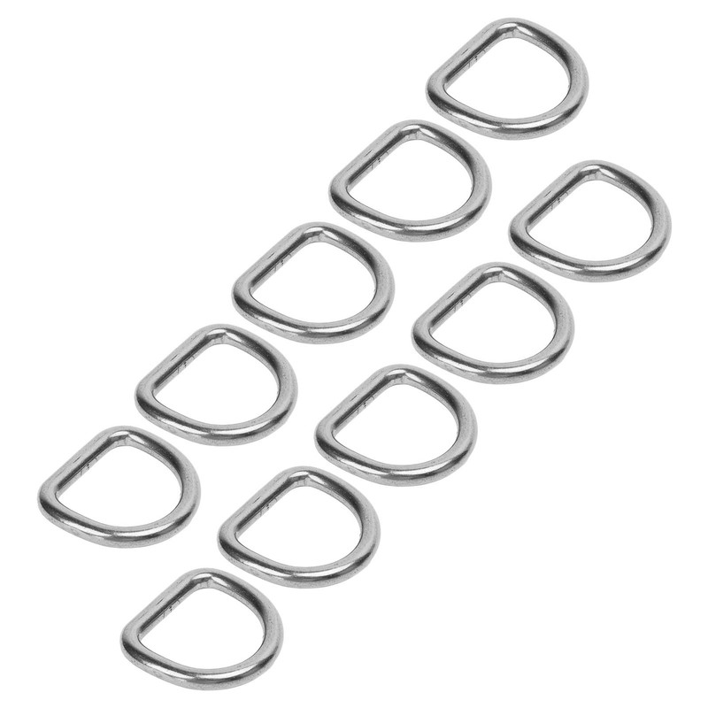 10 PCS 316 Stainless Steel D Ring Seamless Welded Hardware