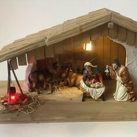 FADEDA 3 x Holy Family/Height: 15 cm/Hand-Painted/Detailed Nativity Scene Figures - Christmas Table Decoration Nativity Accessories