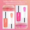2PC Brillo de labios hidratante con aceite labial, cabezal de