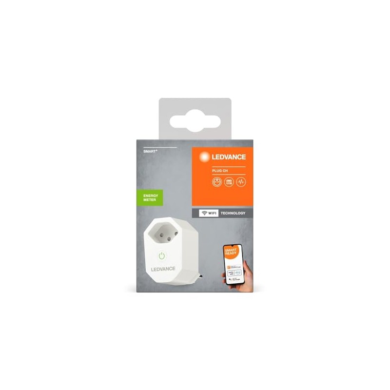 LEDVANCE Intelligent WLAN Socket, WiFi Socket with Electricity Meter for