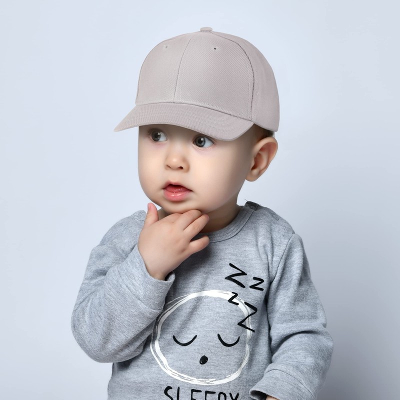 Plain Infants Tamaño Structured gorra de béisbol ajustable, gris