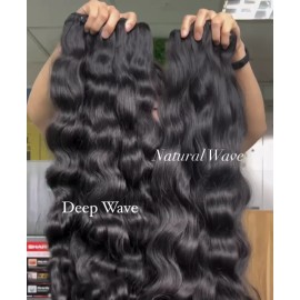 Best Quality 14a Grade Human Hair Bundles Bone Straight Original Burmese Curly Human Hair Wigs Bundles Supplierstyle: Deep Wave, color: Black, Stretched Length: 12 inches