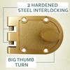 NU-SET 2120-3 Jimmy Proof Style Inter Locking Deadbolt Lock with