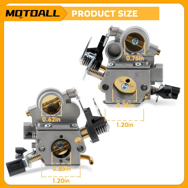 MOTOALL MS391 Carburetor with gaskets for Stihl MS311 11401200601,11401200605 WTE-9A