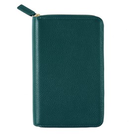 Moterm Zip Leather Cover for Weeks - Suitable for Hobonichi Weeks and Weeks Mega Notebook Planner (Pebble Deep Teal)