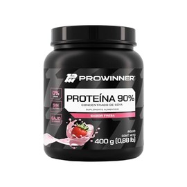 PROWINNER  Protena 90, Sabor Fresa, Protena en Polvo de Concentrado de Soya, Suplemento Alimenticio, Apta para Vegetarianos, Sin Azcar ni Gluten,...  
