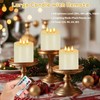 Large 3 Wick Flameless Candles, 4"x4" Flickering Flameless Candles with