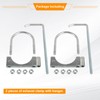 higehio 3 Inch Exhaust Clamp with Muffler Hanger Fits for
