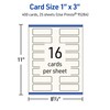 Avery Printable Rectangle Rounded Corner Mini Business Cards, Sure Feed