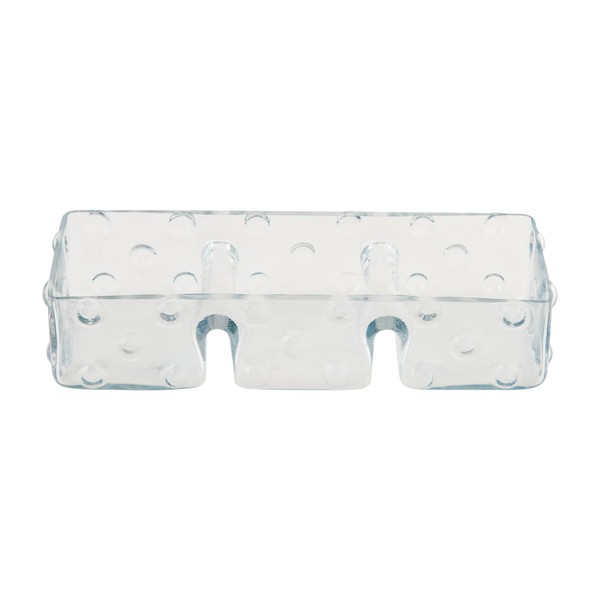 Mud Pie Hobnail Glass Triple Tidbit, 4 1/2" x 12",