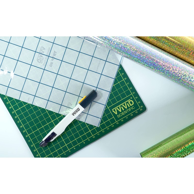 VViViD Transparent Medium Tack Vinyl Transfer Roll w/Grid for Signage,