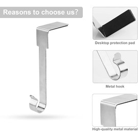 Guojanfon Christmas Stocking Holders, Metal Fireplace Hooks Hangers, Non-Slip Christmas Stocking Hooks for Fireplace, Mantle, Christmas Party Decoration (Silver, 6 Pack)