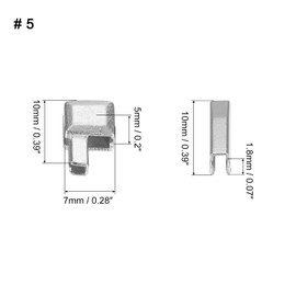 sourcing map 20Sets Zipper Repair Kits, #5 Retainers Box & Insertion Pins, Metal Latch Sliders for Bags Coats Open-end Zippers Replacing, Silver Tone