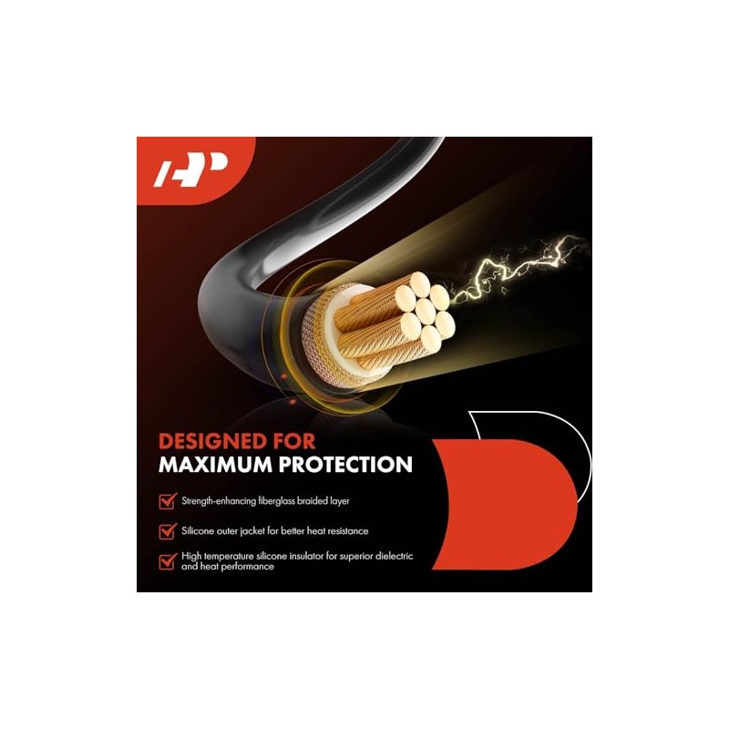 A-Premium Juego de 8 cables de bujía de encendido compatible