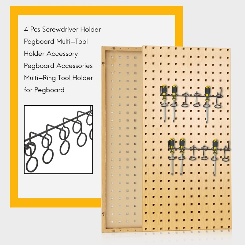 Qezodsx Screwdriver Holder Pegboard Multi-Tool Holder Accessories Pegboard Accessories Multi-Tool