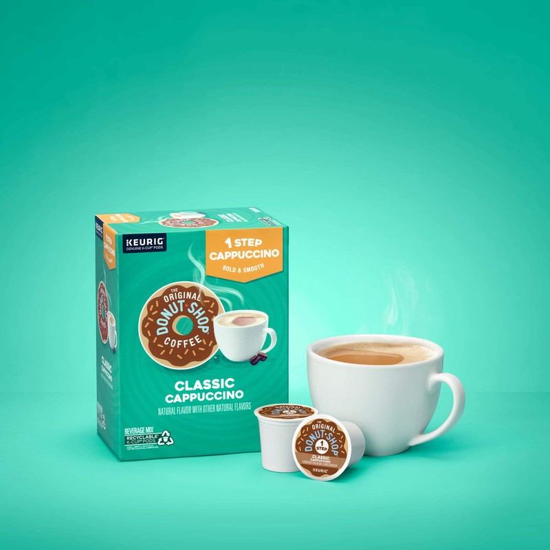 The Original Donut Shop One-Step Classic Cappuccino, Keurig Single-Serve K-Cup
