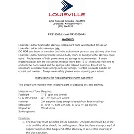Louisville Replacement Attic Ladder Hinge Arms - Left & Right Side - OEM Part Made by Louisville - PR315500-LH & PR315500-RH