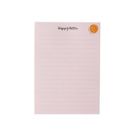 Odernichtoderdoch Notepad A6 Happy Notes - Lined Pad in Handy A6 Format with Cute Smiley Face for Notes, Thoughts and To-Dos