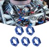 5 Pcs AN8 Female Thread Hex Locking Nut Metal Alloy