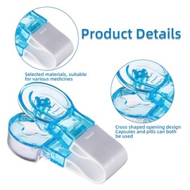 Jimkply Pack of 3 Pill Remover, Tablet Divider, Pill Dispenser, Portable Pill Box, with Removal, Separation and Storage Function, for All Tablet Shapes