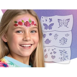TyToo Mosaic Children's Make-Up Stencils, Reusable Face Paint Stencils for Children, Makeup Stencil for Children (Butterfly and Rose)