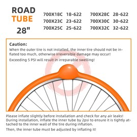 CYCLAMI 700C TPU Inner Tube Road Bike 30 g Ultralight Compatible with 700 x 18/23/25/28/30/32C - Bicycle Inner Tube 28 Inch Presta Valves 45 mm/65 mm/85 mm (1P-700c X 18-32c (45 mm Valve))