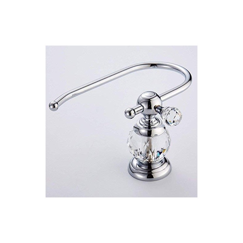 Kabter Crystal Series Brass Toilet Paper Roll Holder, Polished Chrome