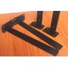 4 Pack - 12 inch Black Hidden L Shelf Bracket