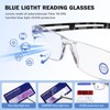 AQWANO 5 Pack Rimless Computer Reading Glasses 1.0 Blue Light