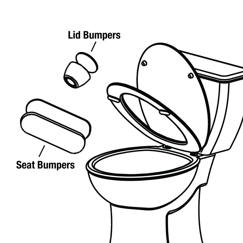 Danco 10062 Universal Toilet Seat Bumper, For Use With Toilet