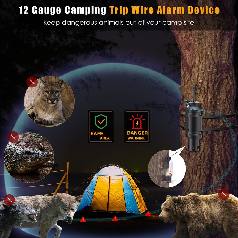 Trip Alarm 12 Gauge Camping Device, Camping Safety Trip Alarm/Bear