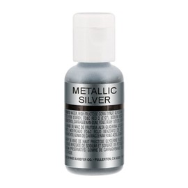 U.S. Cake Supply .7fl oz Metallic Silver Airbrush Food Coloring