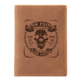 Greenburry Vintage Men's Leather ID Folder Brown 12 x 9 x 1 cm, brown, Vintage