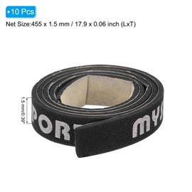 PATIKIL 18x0.4 Table Tennis Racket Edge Tape, 10 Pack Ping-Pong Racquet Side Tape Protect The Edges of Rubber and Blade for Paddles Racket, Black