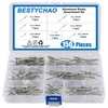 BESTYCHAO 150pcs 7 Sizes Aluminum Blind Rivets, Pop Rivets Assortment