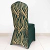 Tableclothsfactory Hunter Emerald Green Gold Spandex Stretch Banquet Chair Cover