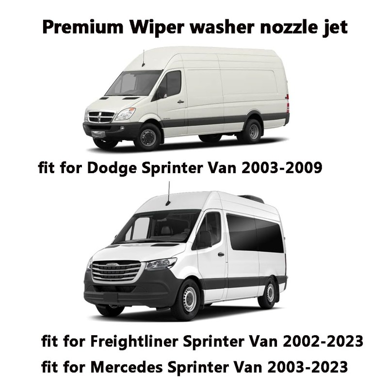 47191 Premium Adjustable Wiper Washer Nozzle Kit Fit for Dodge/Freightliner/Mercedes/Winnebago