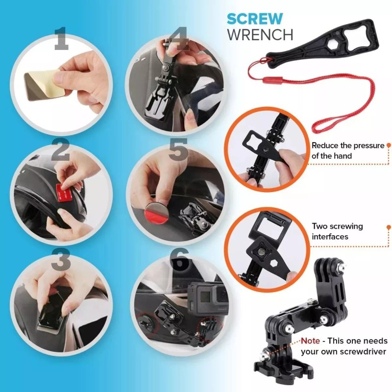 Estuchelandia Base De Montaje Para Moto Camara Gopro Hero 10,9,8,7,6,5,4