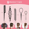 6pcs Tail Hair Tool, Tail French Braid Loop Tool Rat