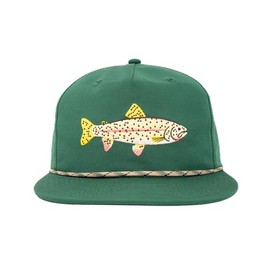 Trailwaters Snapback Fishing Hat – Adjustable Trucker Cap for Men – Lightweight Breathable Polyester Hat with Embroidered Trout – Outdoor Hat for Fishing, Hunting, Hiking - Coastal Cutthroat Trout