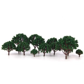 Housoutil Spur N Trees 20 Pieces Landscape Trees Mixed Tree Yellow Landscape Layout Props for Landscape DIY Garden Ornament 3 cm - 8 cm
