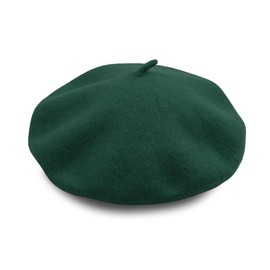 YZROHYI French Hat Women's Beret Wool French Hat French Hat Winter Hat Beret Painter French Beret Carnival Classic Beret Fancy Dress Pantomime Hat Artist, dark green, 58