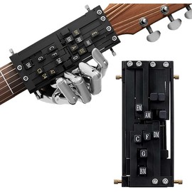 Guitar Aid Chords Trainer, Guitar Chord Presser, Guitar Assisted Tool Learning System with Guitar Chart Teaching Practice for Beginners Friends Gifts ,Deals for you days:_White