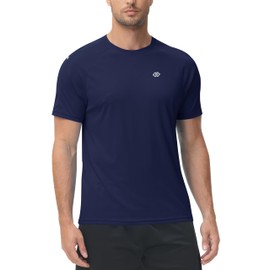 MoFiz UV Shirt Men's Water Swimming Shirt Swimming T-Shirt for Surfing Quick Drying Rash Guard Hiking Functional Shirt, navy blue