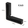 sourcing map 8pcs 90 Degree Positioning Squares 4"x4" (100x100mm) Right