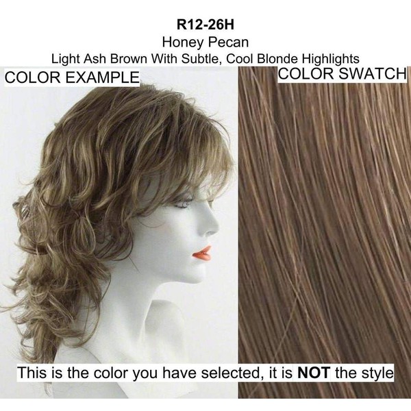 Whimsy Clip In Hairpiece Color R12/26H HONEY PECAN - 6"