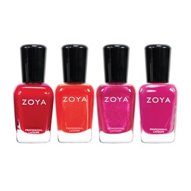 Zoya Polish Quad Nail Polish, Spreading Cheer, 4 Count
