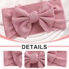 SGERUFZ Baby Girls' Headbands, Stretchy Knitted Bow with Wide Edge,