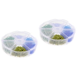 DOITOOL 2sets 2 Box Jump Rings for DIY Jewelry Making of Flexible Connectors for Bracelets Necklaces Keychains Charms Durable Clasp Craft Supplies 2box*2